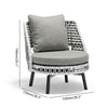 Virasat Outdoor Garden Balcony Sofa Set 2 Seater,2 Single seater and 2 Center Table Set (Grey)-VIRASAT FURNITURE & FURNISHING