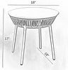 Virasat Outdoor Patio Seating Set 2 Chairs and 1 Table Set (Grey) Braided & Rope-VIRASAT FURNITURE & FURNISHING