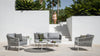 Virasat Outdoor Garden Balcony Sofa Set 2 Seater and 2 Single Seater With 2 Center Table and 1 Side Table Set, Braid & Rope (White + Grey)-VIRASAT FURNITURE & FURNISHING