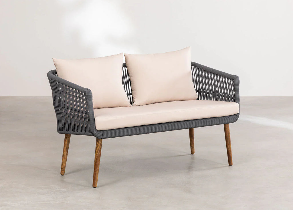 Virasat Outdoor Sofa Set 2 Seater, 2 Single seater Set Braided & Rope-VIRASAT FURNITURE & FURNISHING