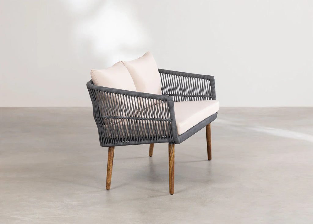 Virasat Outdoor Sofa Set 2 Seater, 2 Single seater Set Braided & Rope-VIRASAT FURNITURE & FURNISHING