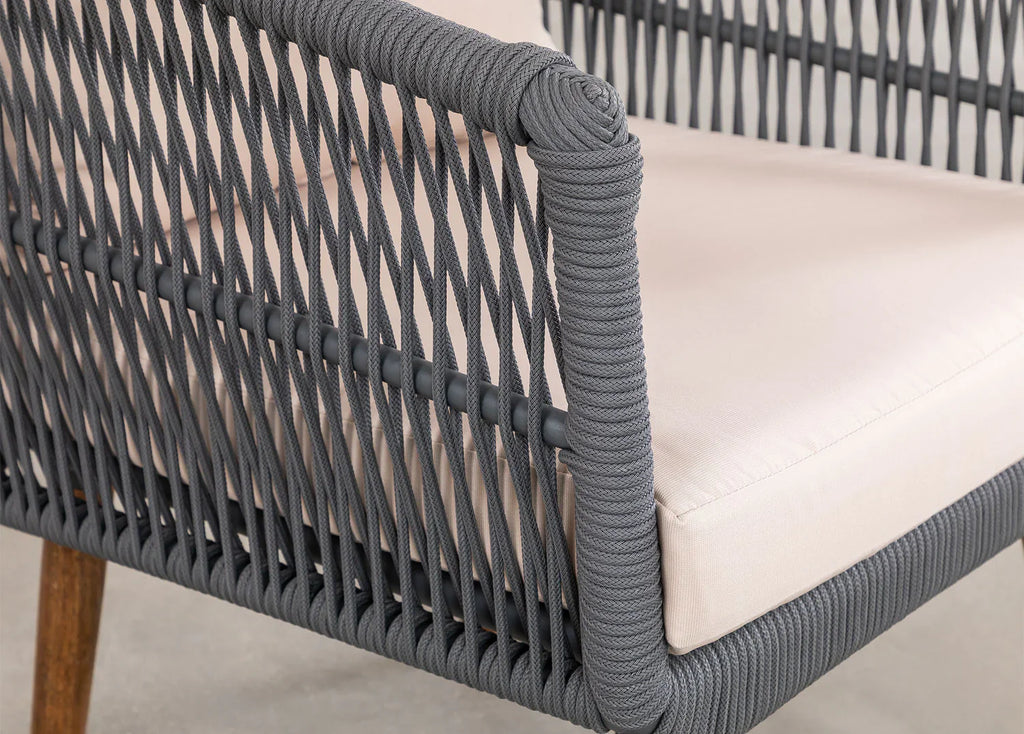 Virasat Outdoor Sofa Set 2 Seater, 2 Single seater Set Braided & Rope-VIRASAT FURNITURE & FURNISHING