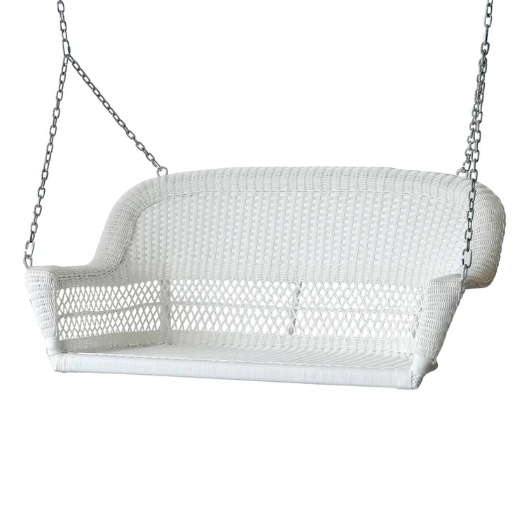 Virasat Double Seater Hanging Swing Without Stand For Balcony , Garden Swing (White)-VIRASAT FURNITURE & FURNISHING