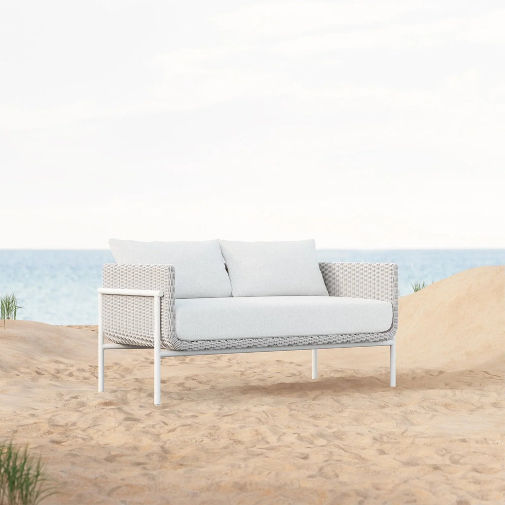 Virasat Outdoor Garden Balcony Sofa Set 2 Seater, 2 Single Seater and 1 Center Table With 1 Side Table Set (White)-VIRASAT FURNITURE & FURNISHING