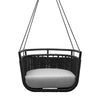 VIRASAT FURNITURE SINGLE SEATER HANGING SWING WITHOUT STAND FOR BALCONY & GARDEN SWING (BLACK)