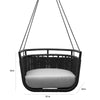 Virasat Single Seater Hanging Swing Without Stand For Balcony, Garden Swing (Black)-VIRASAT FURNITURE & FURNISHING