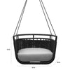 VIRASAT FURNITURE SINGLE SEATER HANGING SWING WITHOUT STAND FOR BALCONY & GARDEN SWING (BLACK)