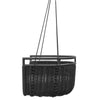 VIRASAT FURNITURE SINGLE SEATER HANGING SWING WITHOUT STAND FOR BALCONY & GARDEN SWING (BLACK)