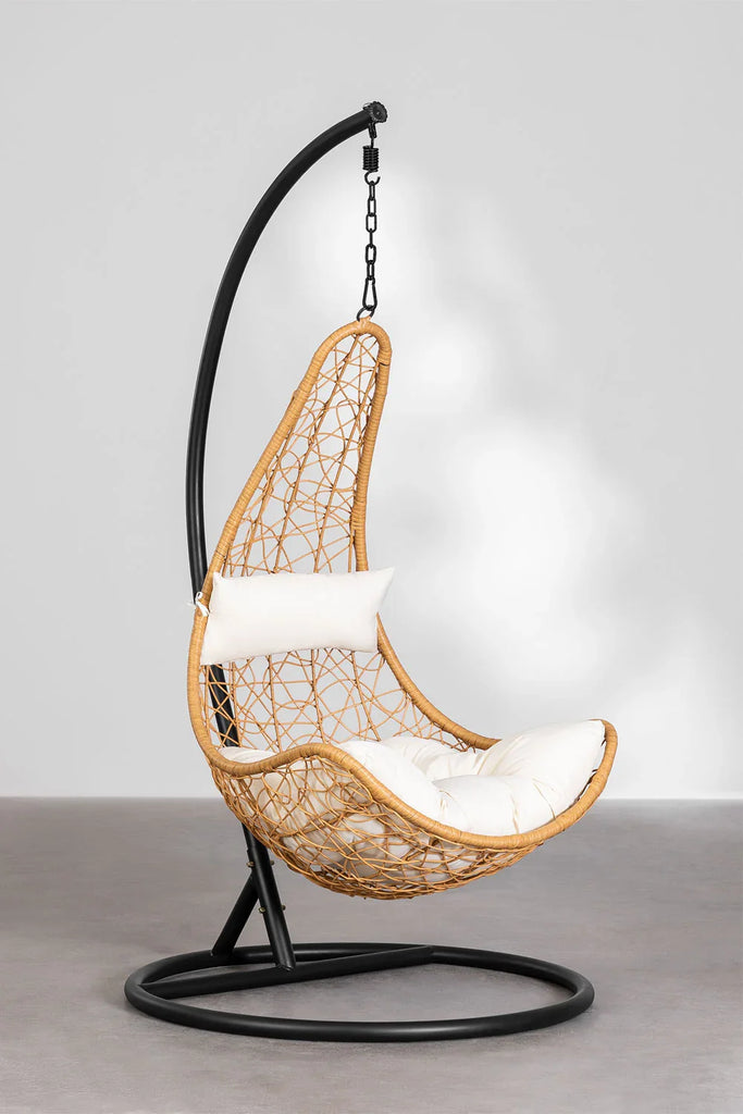 Virasat Single Seater Hanging Swing With Stand For Balcony, Garden Swing-VIRASAT FURNITURE & FURNISHING