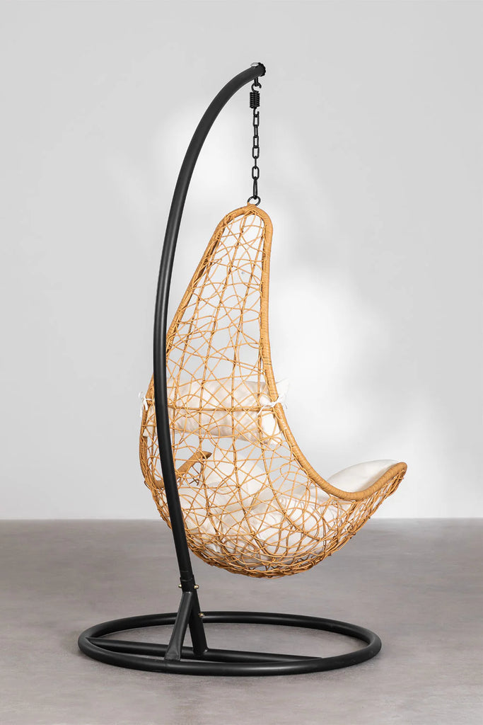 Virasat Single Seater Hanging Swing With Stand For Balcony, Garden Swing-VIRASAT FURNITURE & FURNISHING