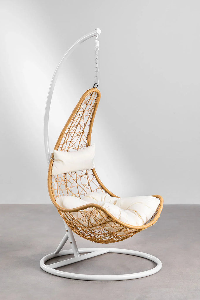 Virasat Single Seater Hanging Swing With Stand For Balcony, Garden Swing-VIRASAT FURNITURE & FURNISHING