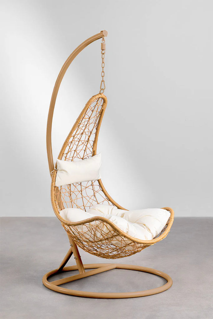 Virasat Single Seater Hanging Swing With Stand For Balcony, Garden Swing-VIRASAT FURNITURE & FURNISHING