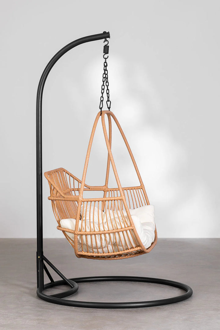 Virasat Lino Single Seater Hanging Swing With Stand For Balcony, Garden Swing