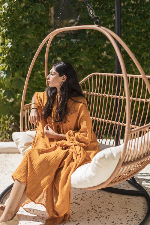 Virasat Single Seater Hanging Swing With Stand For Balcony, Garden Swing-VIRASAT FURNITURE & FURNISHING