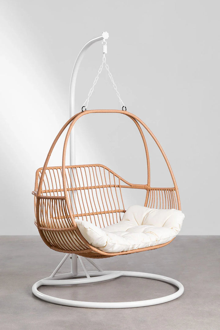 Virasat Lino Single Seater Hanging Swing With Stand For Balcony, Garden Swing