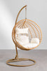 Virasat Single Seater Hanging Swing With Stand For Balcony, Garden Swing (Honey)-VIRASAT FURNITURE & FURNISHING