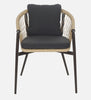 Virasat Outdoor Patio Seating Set 4 Chairs and 1 Table Set (Black + Honey) Braided & Rope-VIRASAT FURNITURE & FURNISHING