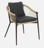 Virasat Outdoor Patio Seating Set 4 Chairs and 1 Table Set (Black + Honey) Braided & Rope-VIRASAT FURNITURE & FURNISHING