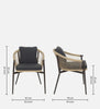 Virasat Outdoor Patio Seating Set 4 Chairs and 1 Table Set (Black + Honey) Braided & Rope-VIRASAT FURNITURE & FURNISHING
