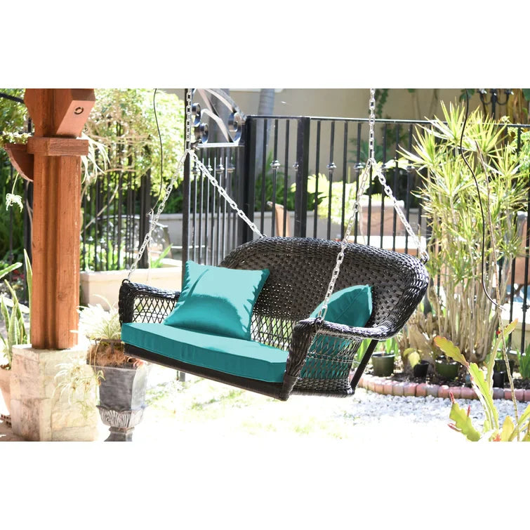 Virasat Double Seater Hanging Swing Without Stand For Balcony, Garden Swing, (Black)-VIRASAT FURNITURE & FURNISHING