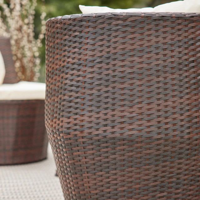 Virasat Outdoor Patio Seating Set 2 Chairs 1 Table Brown-VIRASAT FURNITURE & FURNISHING