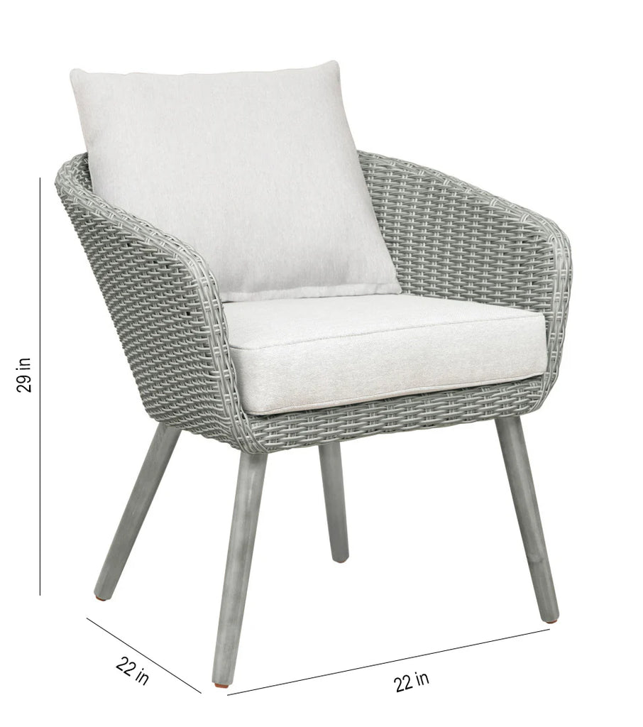 Virasat Outdoor Patio Seating Set 2 Chairs and 1 Table Set (Grey + White)-VIRASAT FURNITURE & FURNISHING