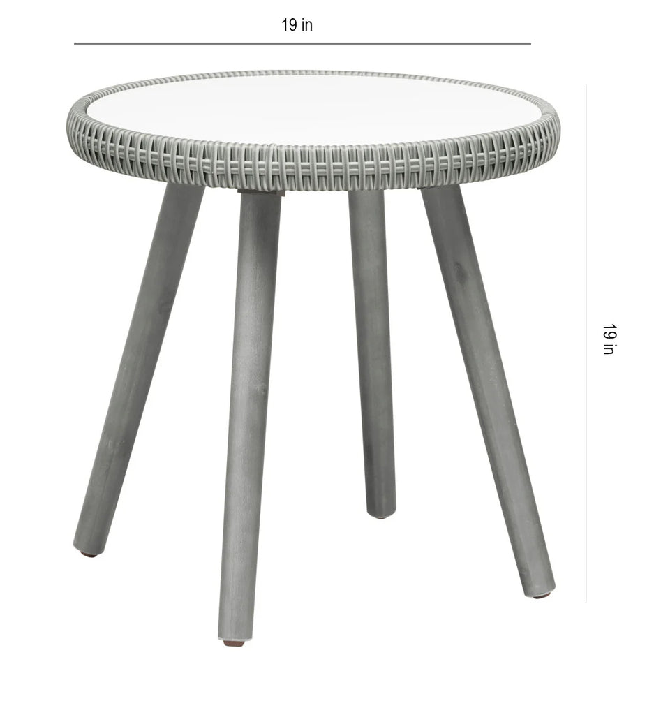 Virasat Outdoor Patio Seating Set 2 Chairs and 1 Table Set (Grey + White)-VIRASAT FURNITURE & FURNISHING