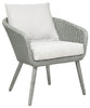 Virasat Outdoor Patio Seating Set 2 Chairs and 1 Table Set (Grey + White)-VIRASAT FURNITURE & FURNISHING