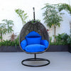 Virasat Single Seater Hanging Swing With Stand For Balcony, Garden (Dark Grey)-VIRASAT FURNITURE & FURNISHING
