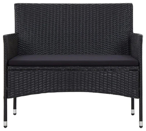 Virasat Outdoor 2 Seater Sofa Black Stylish Comfort-VIRASAT FURNITURE & FURNISHING