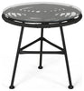 Virasat Outdoor Patio Seating Set 2 Chairs 1 Table Set Black White-VIRASAT FURNITURE & FURNISHING