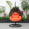 Virasat Single Seater Hanging Swing With Stand For Balcony, Garden (Dark Grey)-VIRASAT FURNITURE & FURNISHING