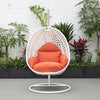 Virasat Single Seater Hanging Swing With Stand For Balcony, Garden (White)-VIRASAT FURNITURE & FURNISHING