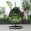 Virasat Single Seater Hanging Swing With Stand For Balcony, Garden (Dark Grey)-VIRASAT FURNITURE & FURNISHING