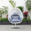 Virasat Single Seater Hanging Swing With Stand For Balcony, Garden (White)-VIRASAT FURNITURE & FURNISHING