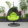 Virasat Single Seater Hanging Swing With Stand For Balcony, Garden (Dark Grey)-VIRASAT FURNITURE & FURNISHING