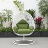 Virasat Single Seater Hanging Swing With Stand For Balcony, Garden (White)-VIRASAT FURNITURE & FURNISHING