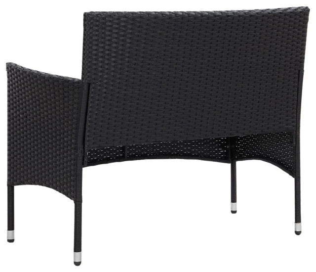 Virasat Outdoor 2 Seater Sofa Black Stylish Comfort-VIRASAT FURNITURE & FURNISHING