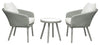 Virasat Outdoor Patio Seating Set 2 Chairs and 1 Table Set (Grey + White)-VIRASAT FURNITURE & FURNISHING