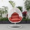 Virasat Single Seater Hanging Swing With Stand For Balcony, Garden (White)-VIRASAT FURNITURE & FURNISHING
