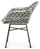 Virasat Outdoor Patio Seating Set 2 Chairs 1 Table Set Black White-VIRASAT FURNITURE & FURNISHING