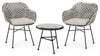 Virasat Outdoor Patio Seating Set 2 Chairs 1 Table Set Black White-VIRASAT FURNITURE & FURNISHING