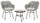 Virasat Outdoor Patio Seating Set 2 Chairs 1 Table Set Black White-VIRASAT FURNITURE & FURNISHING