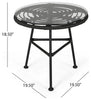 Virasat Outdoor Patio Seating Set 2 Chairs 1 Table Set Black White-VIRASAT FURNITURE & FURNISHING