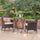 Virasat Outdoor Patio Seating Set 2 Chairs 1 Table Brown-VIRASAT FURNITURE & FURNISHING