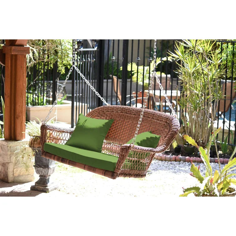 Virasat Double Seater Hanging Swing Without Stand For Balcony, Garden Swing, (Honey)-VIRASAT FURNITURE & FURNISHING