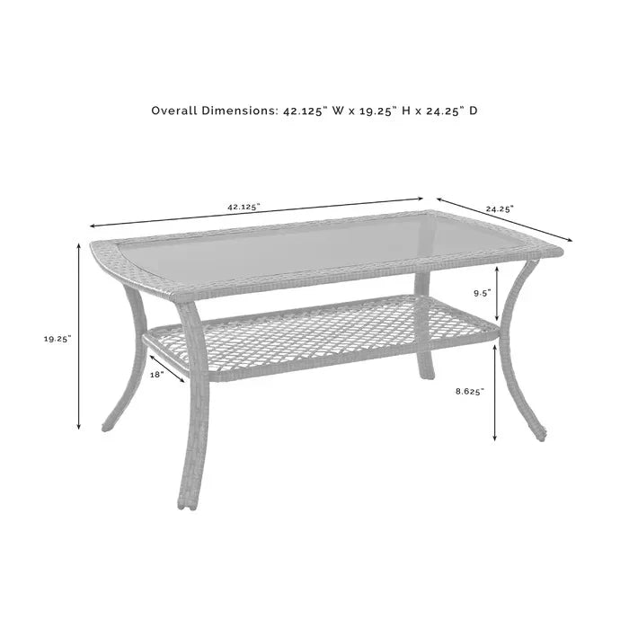 Virasat Meier Outdoor Sofa Set 2 Seater, 2 Single seater and 1 Center Table (Grey)