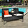 Virasat Garden Patio Seating Set of 2 Chairs and Table Set Black-VIRASAT FURNITURE & FURNISHING