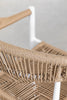 Virasat Outdoor Patio Dining Seating Set 4 Chairs and 1 Table Set (White) Braided & Rope-VIRASAT FURNITURE & FURNISHING