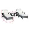 Virasat Outdoor Swimming Poolside Lounger (Set of 2) with 1 Side Table (Black + Grey)-VIRASAT FURNITURE & FURNISHING